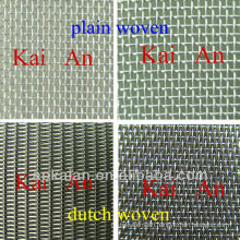 anping KAIAN plain woven or dutch woven stainless steel wire mesh